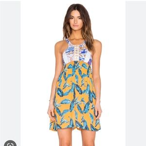 Maaji Leafy Life Dress in Orange Multi